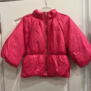NWT Magenta down puffer jacket